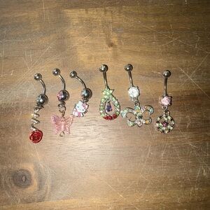 Colorful Belly Button Rings Set